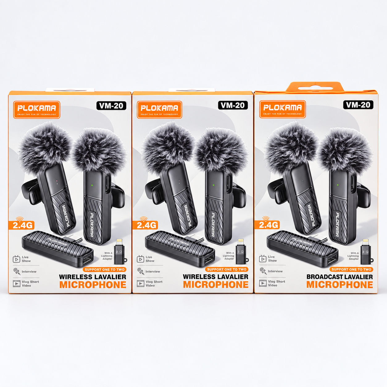 Plokama VM-20 2.4G Wireless Lavalier Microphone