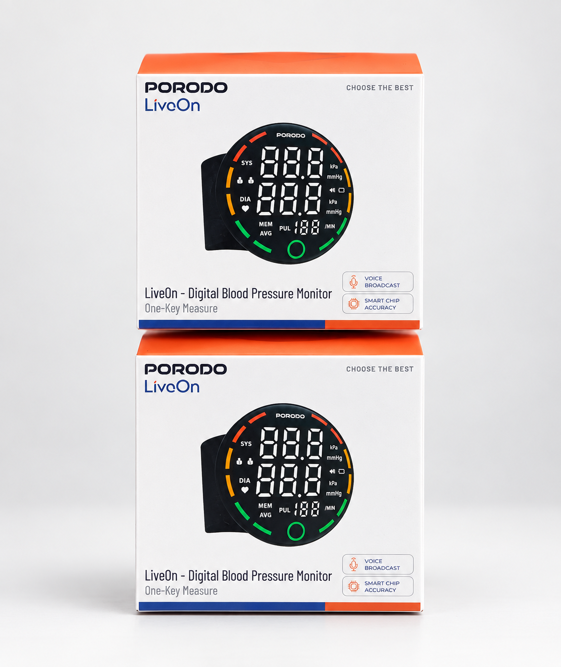 Porodo LiveOn Rechargeable Wrist Blood Pressure Monitor