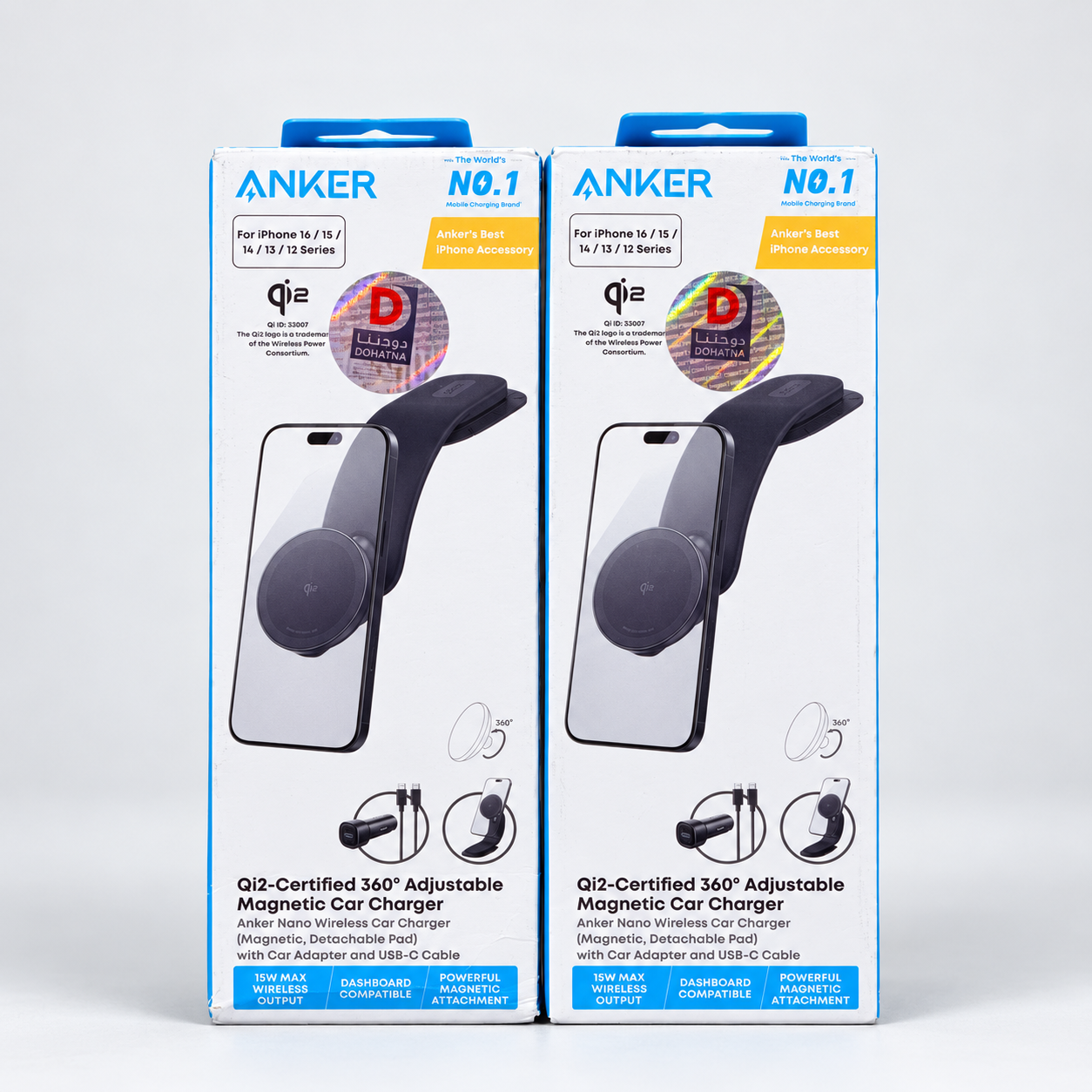 Anker Nano Qi2 Magnetic Wireless Car Charger