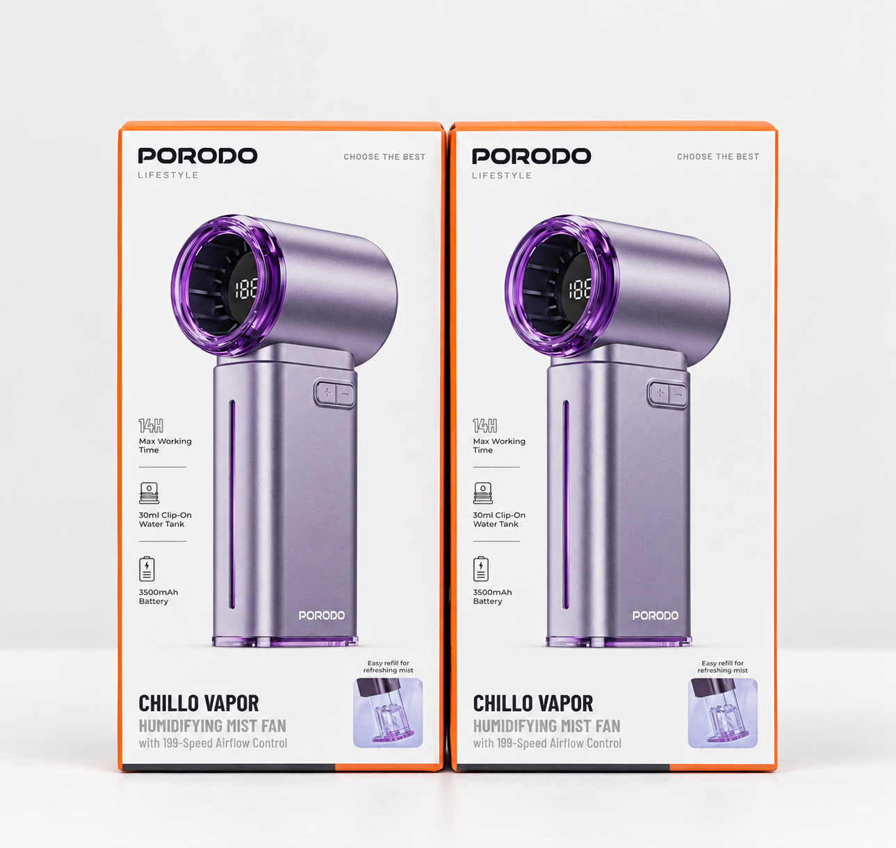 Porodo Lifestyle Chillo Vapor Humidifying Mist Fan