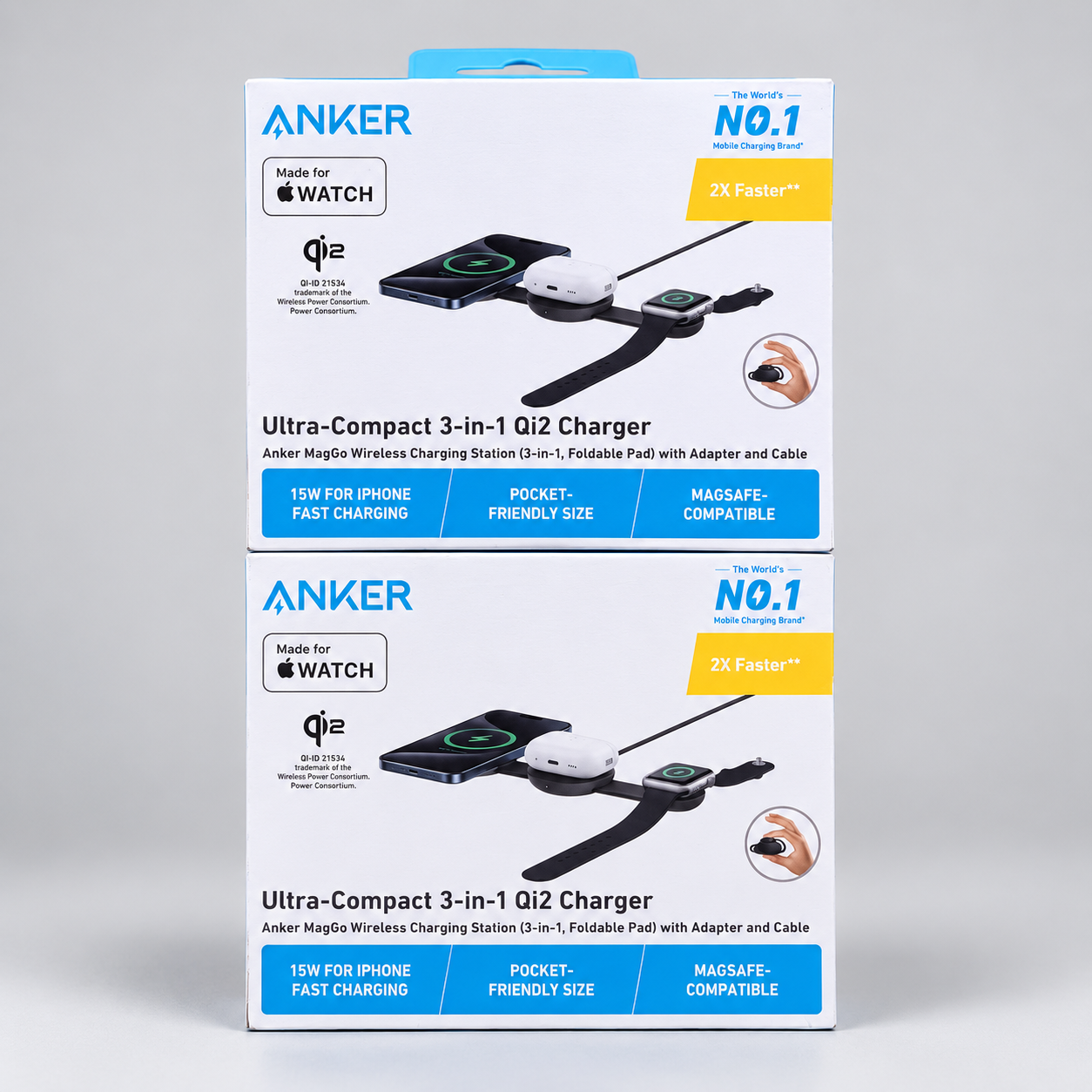 Anker MagGo 3-in-1 Foldable Qi2 Charging Pad