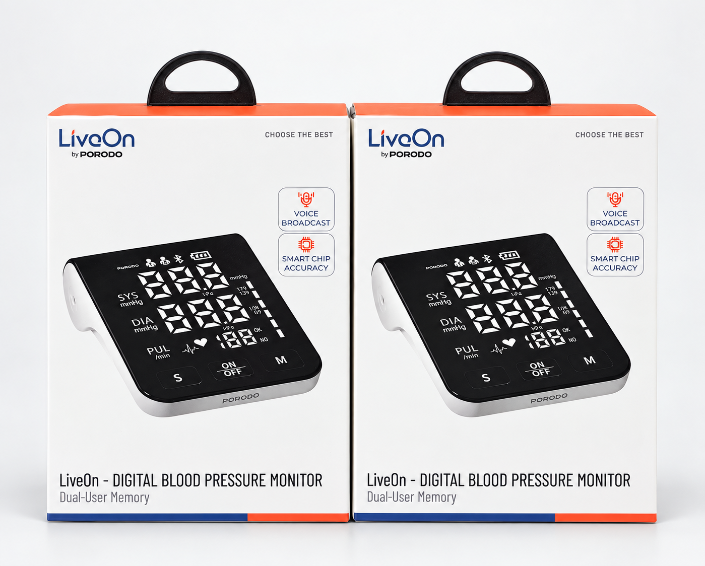 Porodo LiveOn Rechargeable Upper-Arm Blood Pressure Monitor