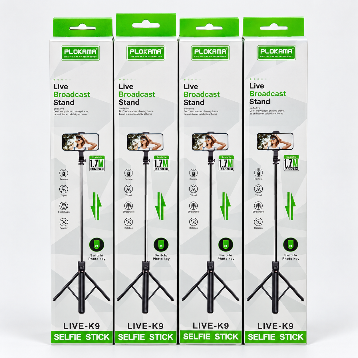 Plokama Live K9 LED Broadcast Tripod Stand